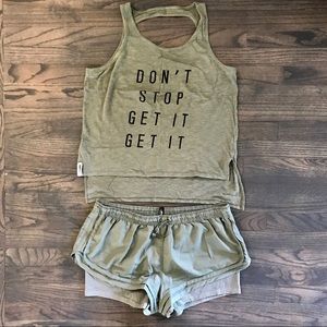 UNDIZ SPORT TRAINING WOMEN TANK TOP OLIVE GREEN -M